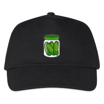 Concombre mariné vegan - Casquette de baseball Enfant - noir - Devant