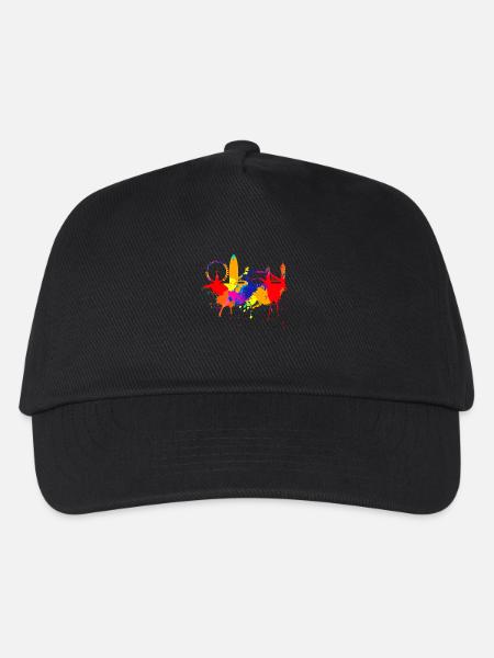 London Skyline Bunte Farben Malerei Liebe England - Kinder Basecap - Schwarz