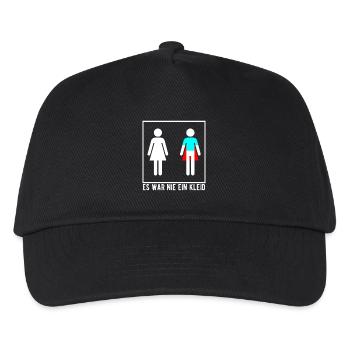 Es war nie ein Kleid – Immer ein Superhelden-Cape - Kinder Basecap - Schwarz - Vorne
