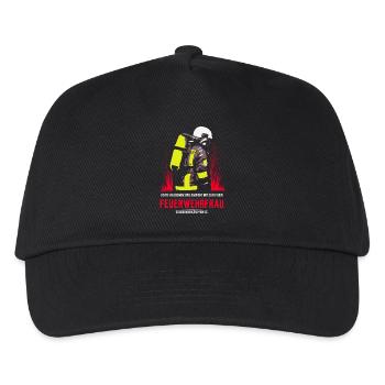 Echte Heldinnen sind Feuerwehrfrauen - Kinder Basecap - Schwarz - Vorne