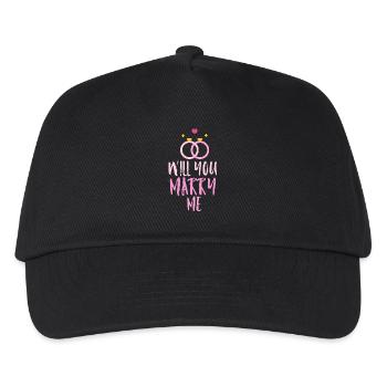 Will you marry me - Kids’ Baseball Cap - black - Front