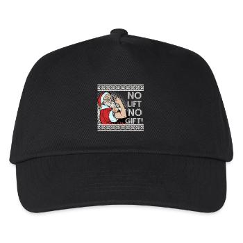 Pompe de Noël – Pas d’ascenseur, pas de cadeau ! - Casquette de baseball Enfant - noir - Devant