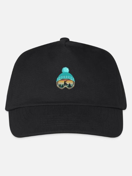 Snowboard Snowboarding Snowboarder Geschenk - Kinder Basecap - Schwarz