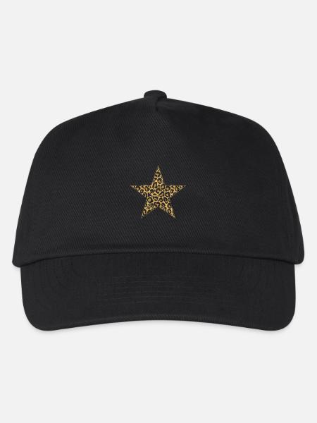 Stern Leopard - Kinder Basecap - Schwarz