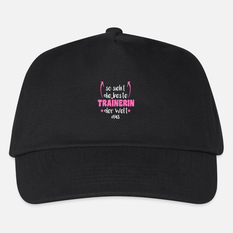 So sieht die beste Trainerin der Welt aus Trainer - Kinder Basecap - Schwarz