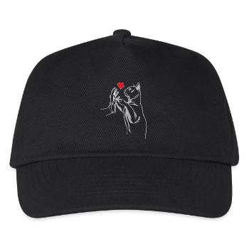 Stubentiger Katze Kater Katzen Miau Katzenliebhabe - Kinder Basecap - Schwarz - Vorne