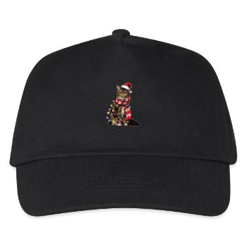 Christmas Cat Lover Kitty Xmas Holiday Present - Kids’ Baseball Cap - black - Front