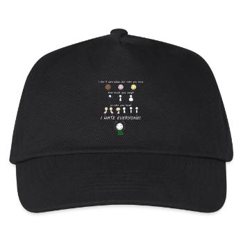 Ich hasse jeden! Mir egal welche Hautfarbe Du hast - Kinder Basecap - Schwarz - Vorne