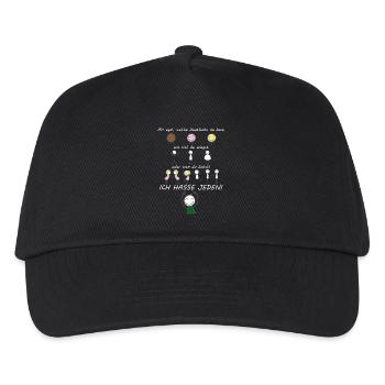 Ich hasse jeden! Mir egal welche Hautfarbe Du hast - Kinder Basecap - Schwarz - Vorne