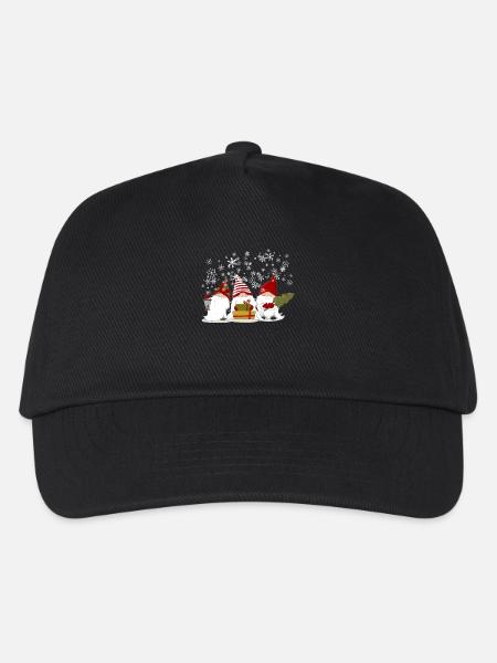 Nordische Weihnachten Gnome Elfen Wichtel Geschenk - Kinder Basecap - Schwarz