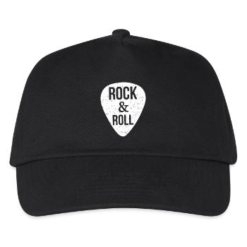 Rock and Roll, Gitarrenpickel - Kinder Basecap - Schwarz - Vorne