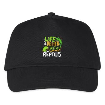 Reptile lizard - Kids’ Baseball Cap - black - Front