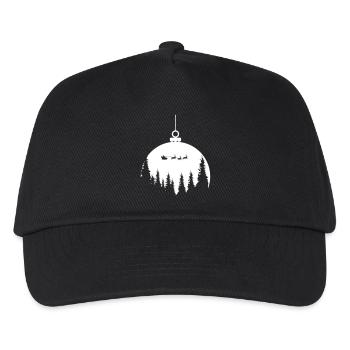 christmas ball xmas moon christmas santa night lo - Kids’ Baseball Cap - black - Front