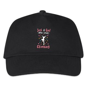 Wall climbing bouldering - Kids’ Baseball Cap - black - Front