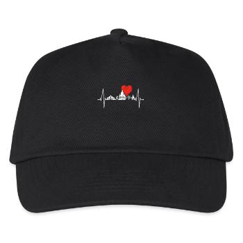 Dresden Skyline Heartbeat Dresden Heart Love Fan - Kids’ Baseball Cap - black - Front