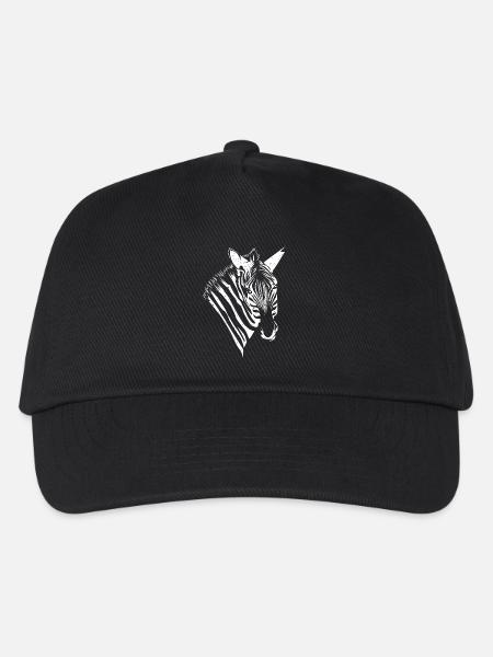 Zebra - Kinder Basecap - Schwarz