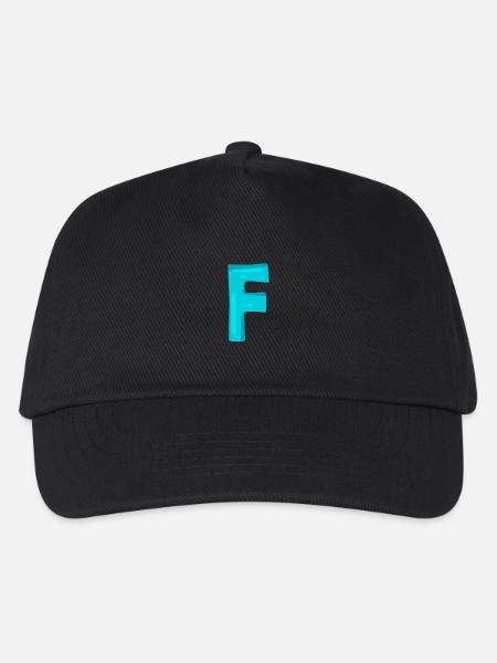 Anfangsbuchstabe F - Kinder Basecap - Schwarz