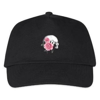 Rose Skull Gothic Design - Kids’ Baseball Cap - black - Front
