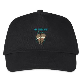 Otter Her Otter half Valtinstag Partner Outfit - Kinder Basecap - Schwarz - Vorne