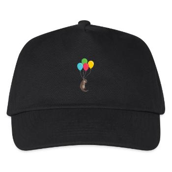 Otter an Luftballons Otter niedlich Tier Geschenk - Kinder Basecap - Schwarz - Vorne