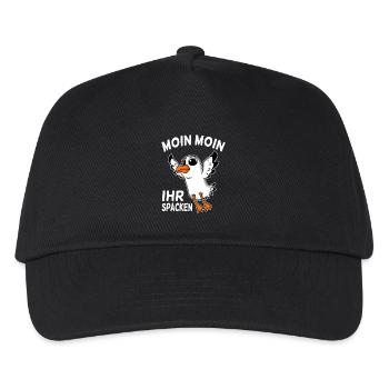 Moin moin - Kinder Basecap - Schwarz - Vorne