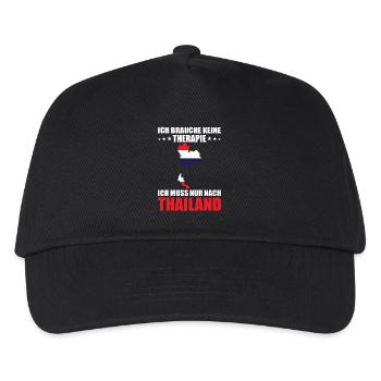 Thailand Thai Bangkok Urlaub Asien Geschenkidee - Kinder Basecap - Schwarz - Vorne