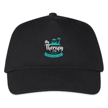 Strand Meer Urlaub Spruch Palmen - Kinder Basecap - Schwarz - Vorne