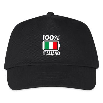 Italien Italiener - Kinder Basecap - Schwarz - Vorne