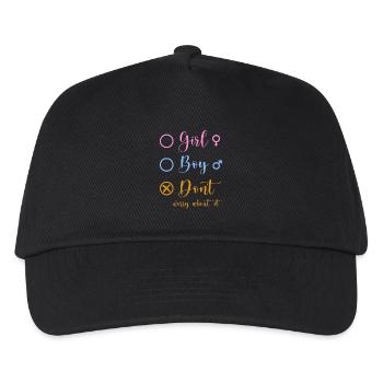 Gender Keeper Gender Reveal Party - Kids’ Baseball Cap - black - Front
