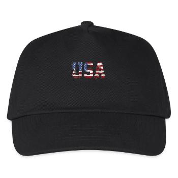 USA Flagge - Kinder Basecap - Schwarz - Vorne