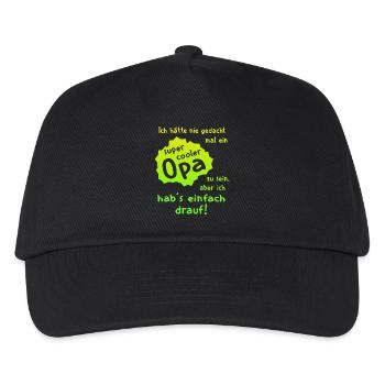 Opa - Super Cool - Kinder Basecap - Schwarz - Vorne