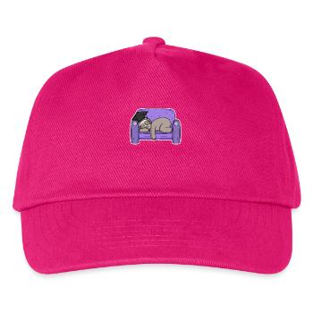 Sloth student funny - Kids’ Baseball Cap - fuchsia - Front