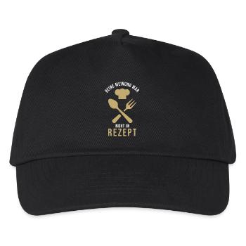 Koch Geschenk Spruch lustig - Kinder Basecap - Schwarz - Vorne