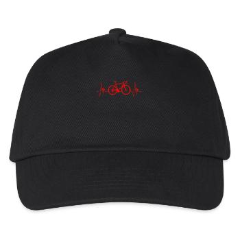 Bicycle for bike lovers ECG heartbeat bike - Kids’ Baseball Cap - black - Front