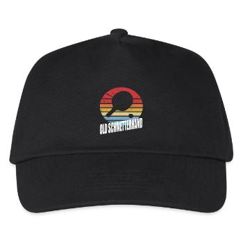 Tischtennis Old Schmetterhand Geschenk Lustige - Kinder Basecap - Schwarz - Vorne