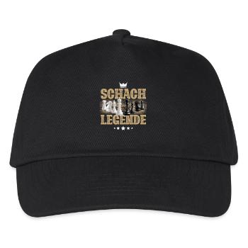 Schach Legende - Kinder Basecap - Schwarz - Vorne