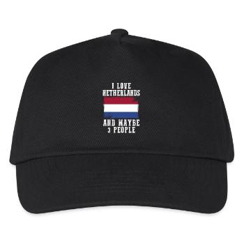 Drapeau pays-bas drôles de phrases - Casquette de baseball Enfant - noir - Devant