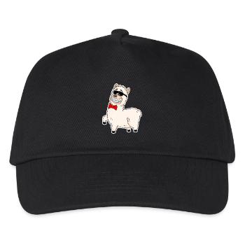 Alpaka - Kinder Basecap - Schwarz - Vorne