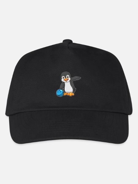 Pinguin Bowling Bowlingkugel - Kinder Basecap - Schwarz