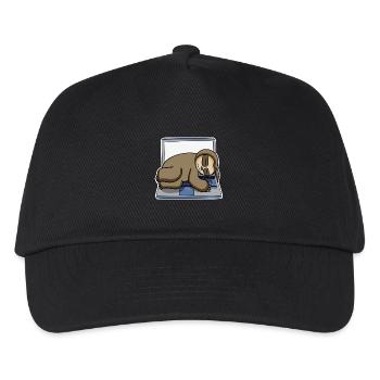 Sloth office funny relax - Kids’ Baseball Cap - black - Front