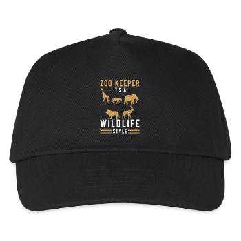 Zoo Zoo Keeper Zookeeper Wild Animals - Kids’ Baseball Cap - black - Front