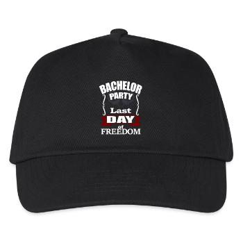 BACHELOR PARTY - LAST DAY OF FREEDOM - Handschellen - Kinder Basecap - Schwarz - Vorne