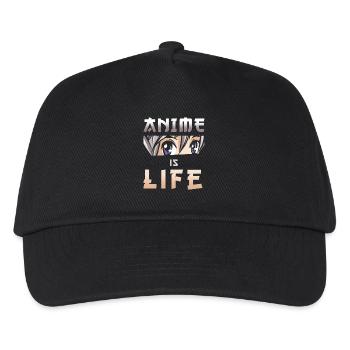 Anime saying anime is life - Kids’ Baseball Cap - black - Front