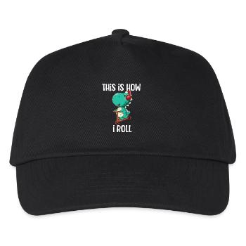 Scooter Dinosaur - Kids’ Baseball Cap - black - Front