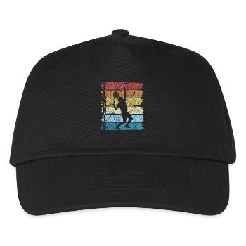 Tennis Player Tennis Tennis Racket Sport Retro - Kids’ Baseball Cap - black - Front