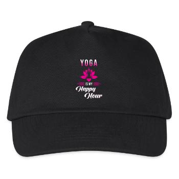 Yoga Yogaübung meditieren Lotus - Kinder Basecap - Schwarz - Vorne