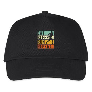 Courir jogging Jogger cadeau - Casquette de baseball Enfant - noir - Devant