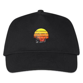 Ours Polygone Sunset - Casquette de baseball Enfant - noir - Devant