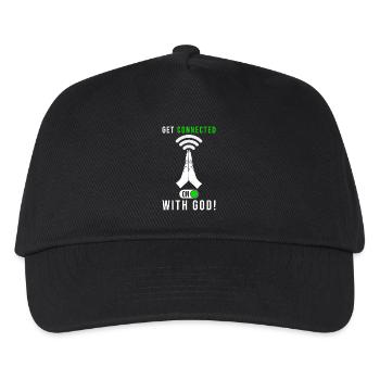 Christen Christlich Gott Spruch - Kinder Basecap - Schwarz - Vorne
