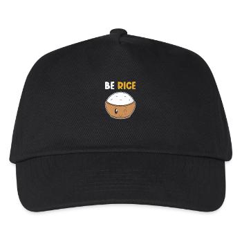 Kawaii Reis lustiges Wortspiel Reis - Kinder Basecap - Schwarz - Vorne